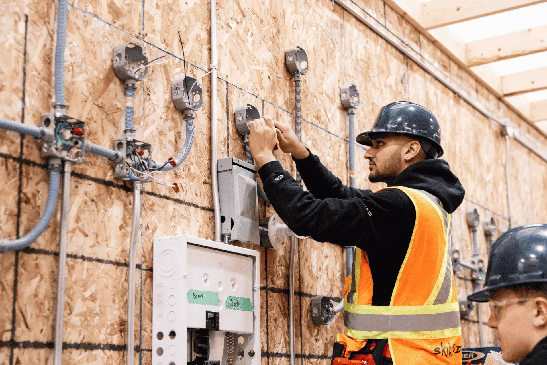 Image of an Electrician Working